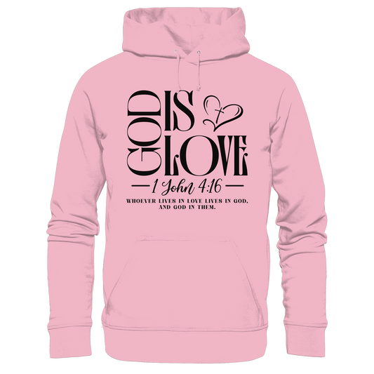God Is Love – 1. John 4:16 | Ein Statement des Glaubens - Kids Premium Hoodie - Kids & Babys - Light Pink - GfoitMa