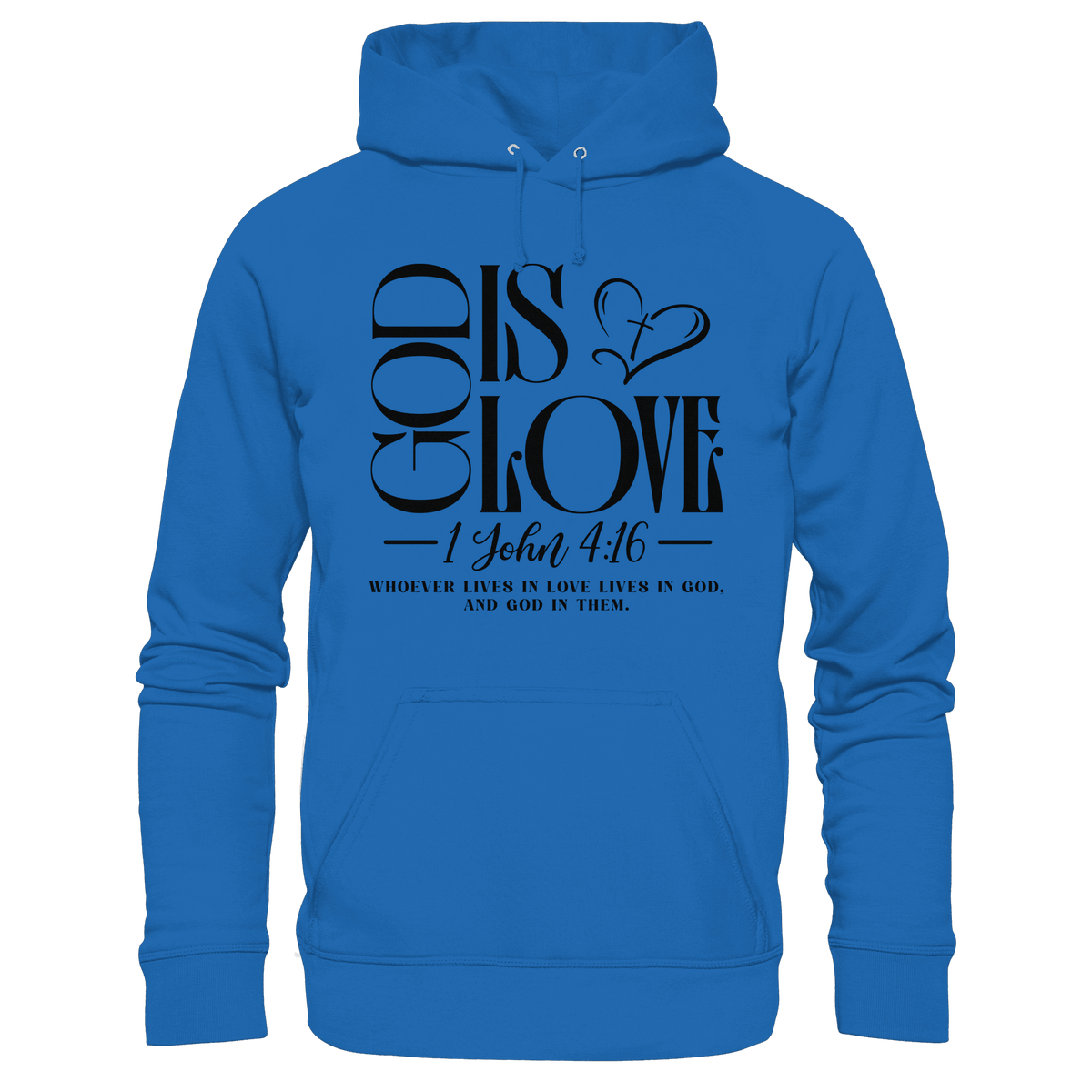 God Is Love – 1. John 4:16 | Ein Statement des Glaubens - Kids Premium Hoodie - Kids & Babys - Royal Blau - GfoitMa