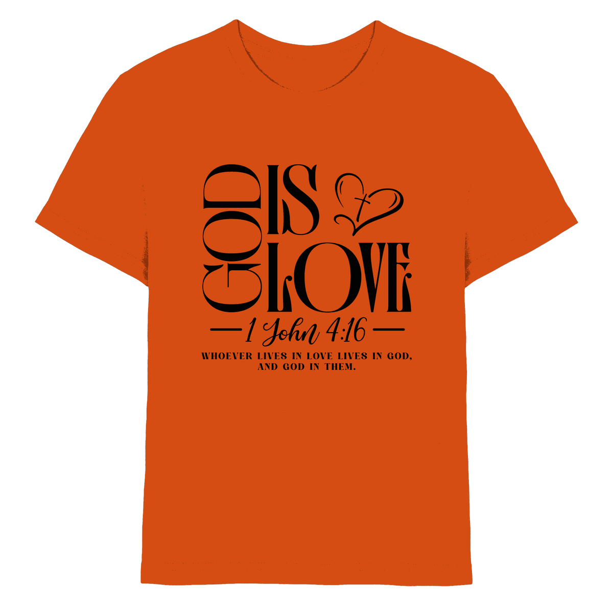 God Is Love – 1. John 4:16 | Ein Statement des Glaubens - Kids Premium Shirt - Kids & Babys - Orange - GfoitMa
