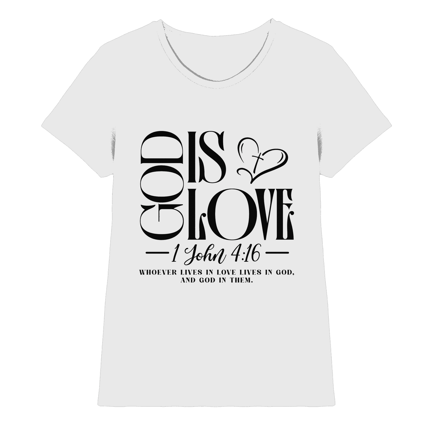God Is Love – 1. John 4:16 | Ein Statement des Glaubens - Ladies Premium Shirt - Lady-Shirts - White - GfoitMa