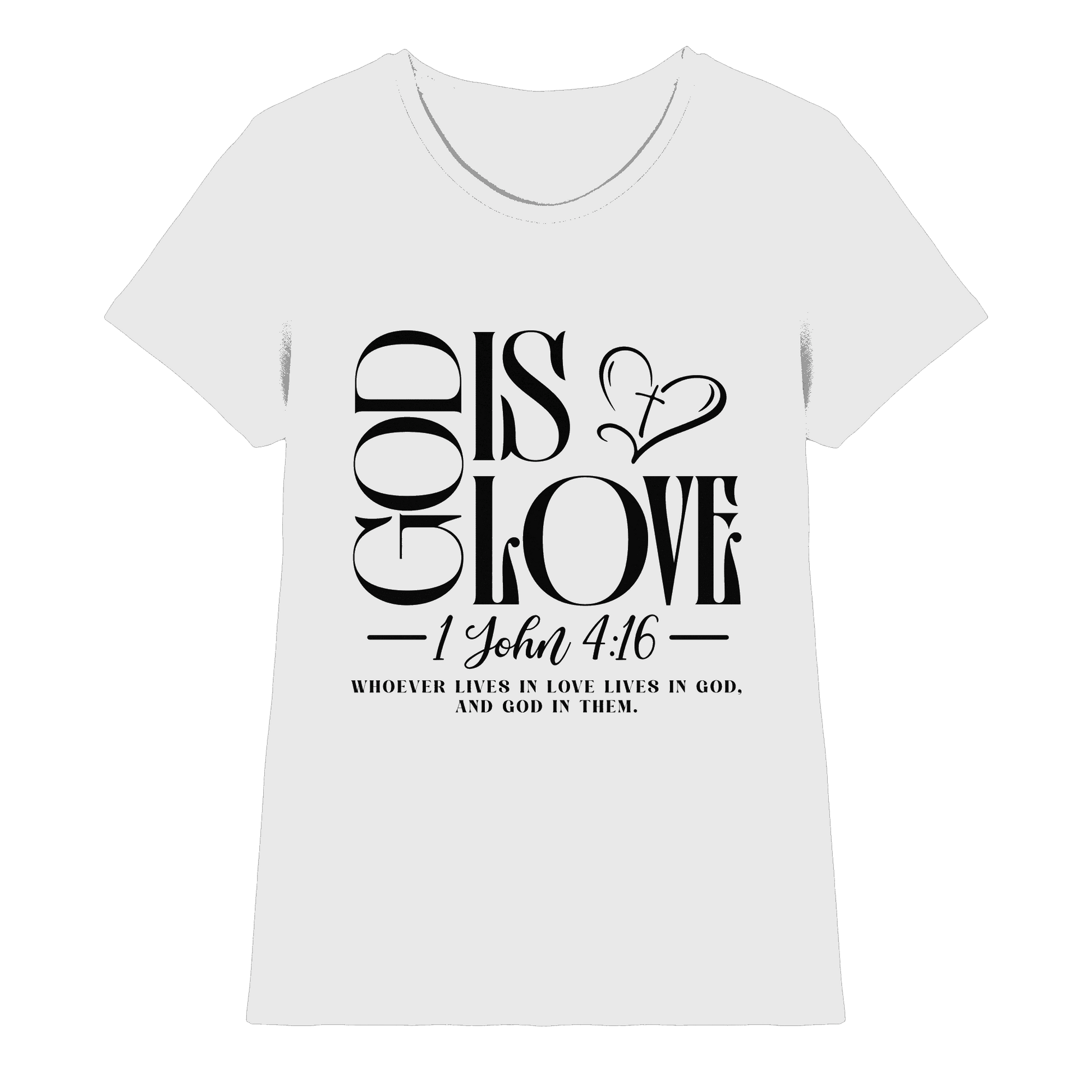 God Is Love – 1. John 4:16 | Ein Statement des Glaubens - Ladies Premium Shirt - Lady-Shirts - White - GfoitMa