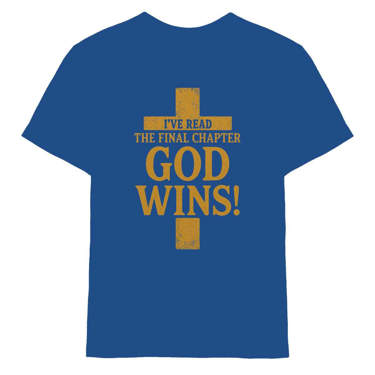 GOD WINS – Das Ende steht fest | Christliche Kleidung & Geschenke im Kreuz-Design - Kids Premium Shirt - Kids & Babys - Royal Blue - GfoitMa