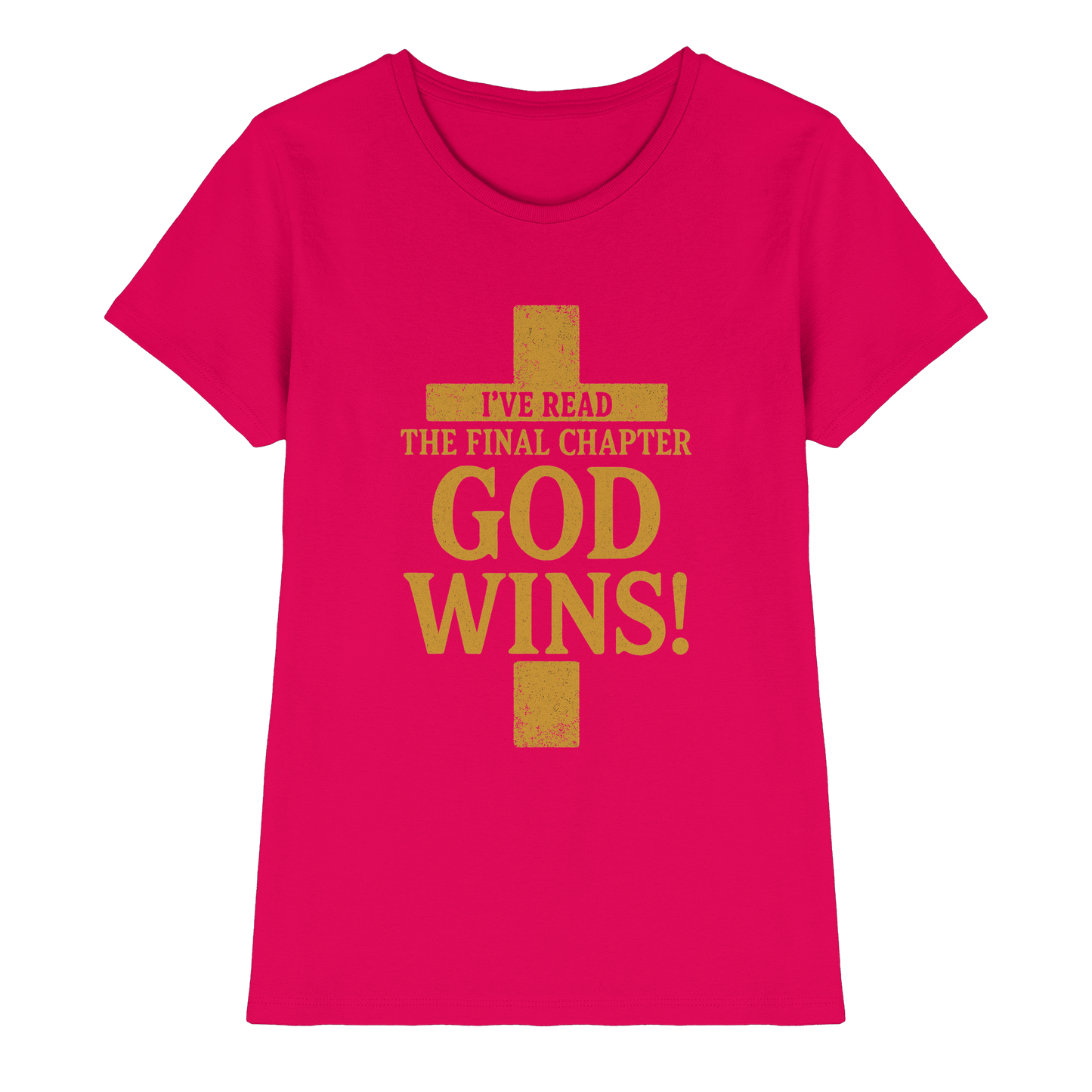 GOD WINS – Das Ende steht fest | Christliche Kleidung & Geschenke im Kreuz-Design - Ladies Premium Shirt - Lady-Shirts - Sorbet - GfoitMa
