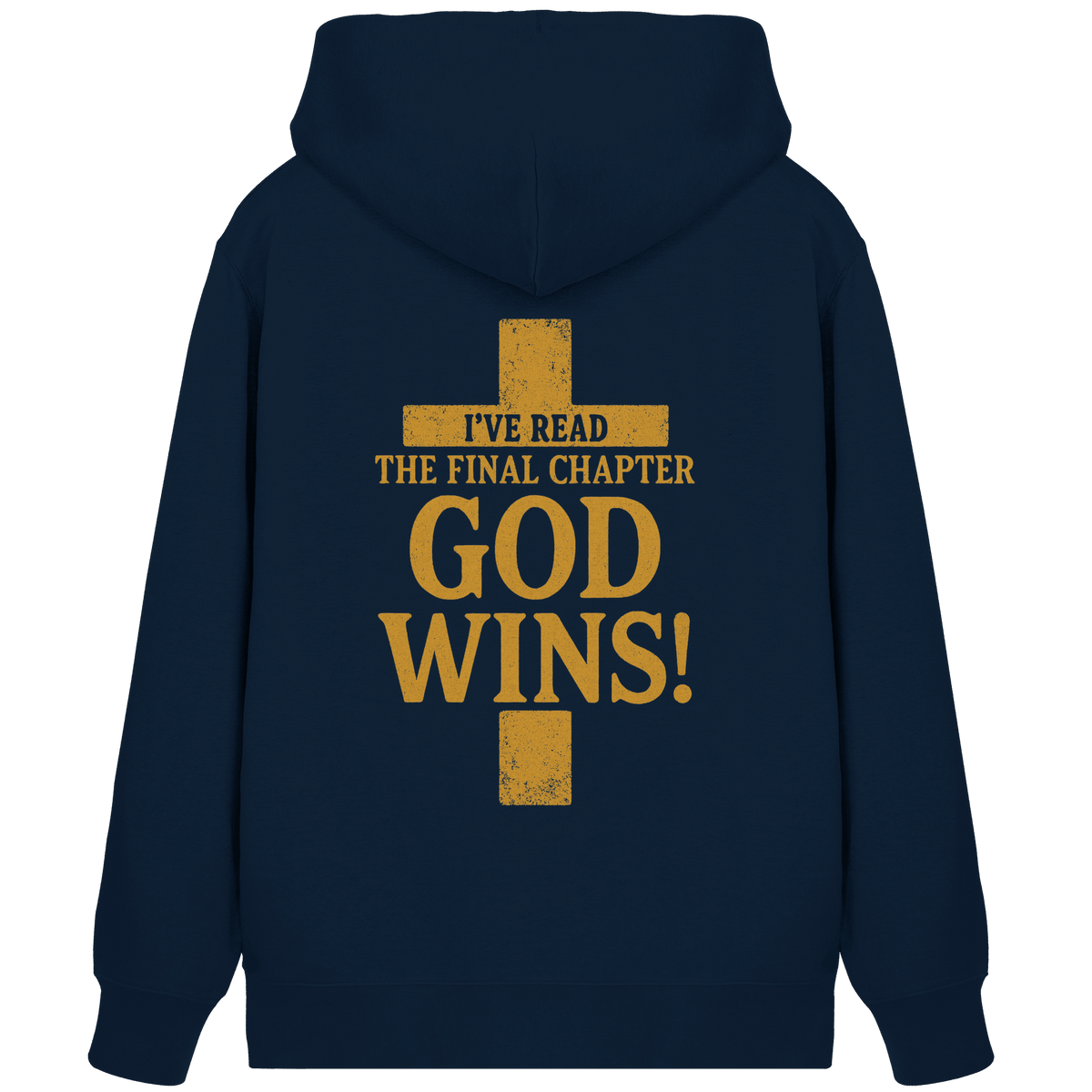 GOD WINS – Das Ende steht fest | Christliche Kleidung & Geschenke im Kreuz-Design - Organic Zipper - Jacken/ Zipper - French Navy - GfoitMa