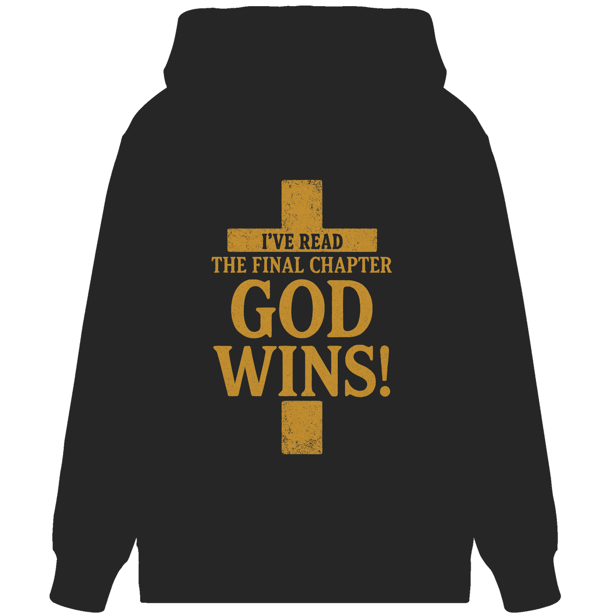 GOD WINS – Das Ende steht fest | Christliche Kleidung & Geschenke im Kreuz-Design - Organic Zipper - Jacken/ Zipper - Black - GfoitMa