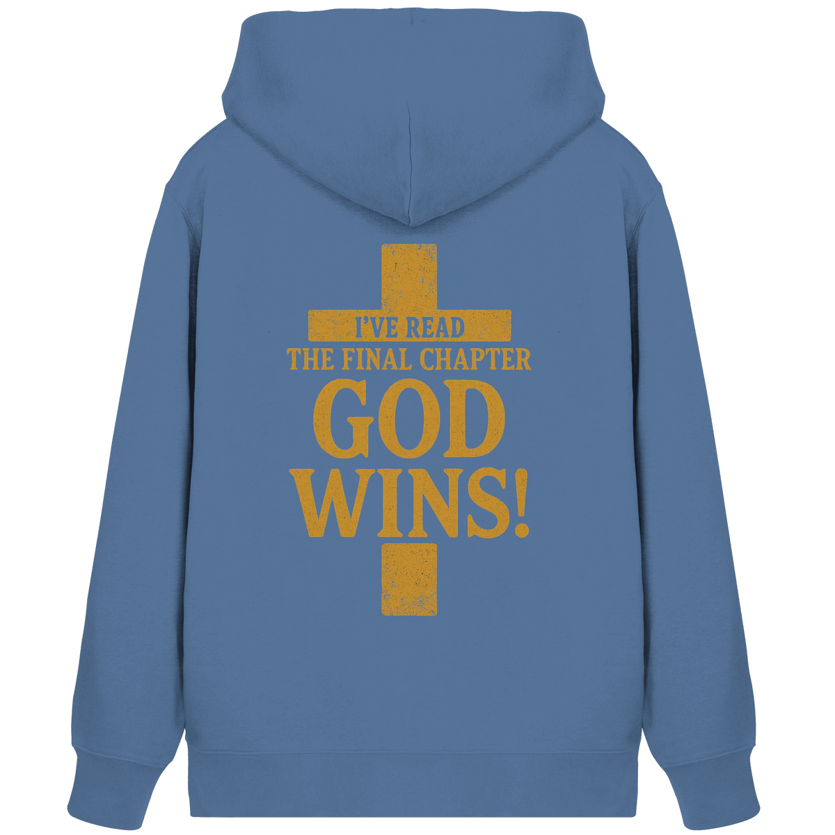 GOD WINS – Das Ende steht fest | Christliche Kleidung & Geschenke im Kreuz-Design - Organic Zipper - Jacken/ Zipper - Bright Blue - GfoitMa