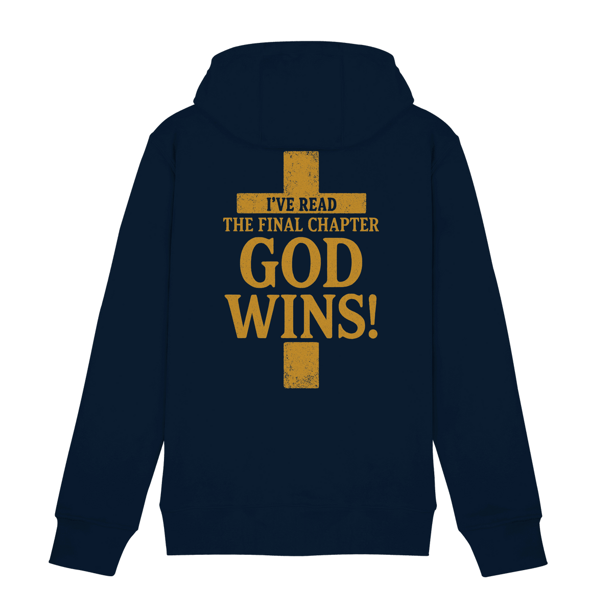 GOD WINS – Das Ende steht fest | Christliche Kleidung & Geschenke im Kreuz-Design - Zipper - Jacken/ Zipper - Navy - GfoitMa