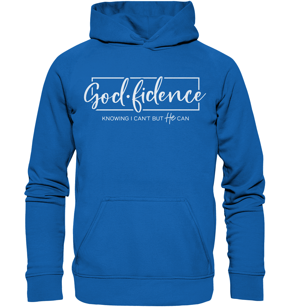 God.fidence – Knowing I can’t but He can | Christliche Kleidung - Kids Premium Hoodie - Kids & Babys - Royal Blau - GfoitMa