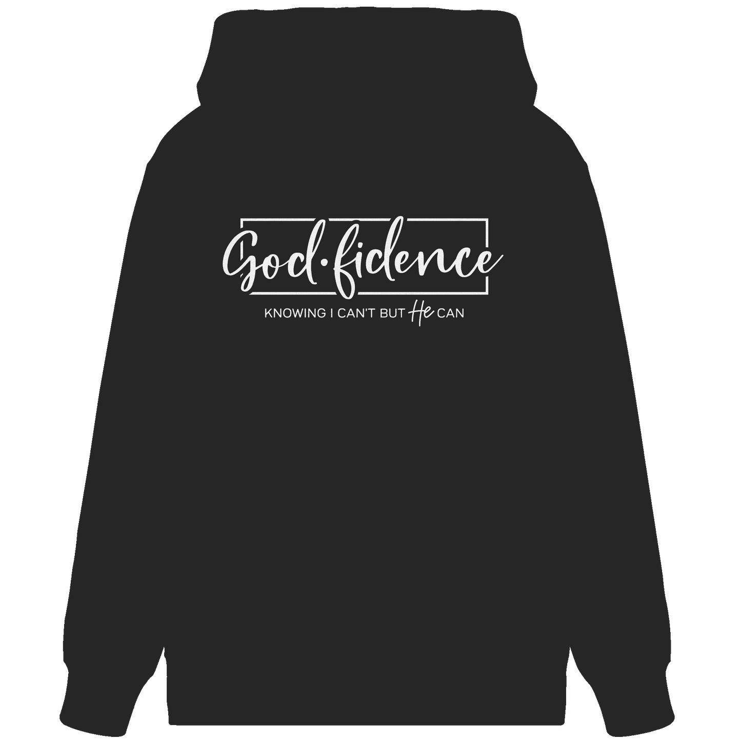 God.fidence – Knowing I can’t but He can | Christliche Kleidung - Organic Zipper - Jacken/ Zipper - Black - GfoitMa