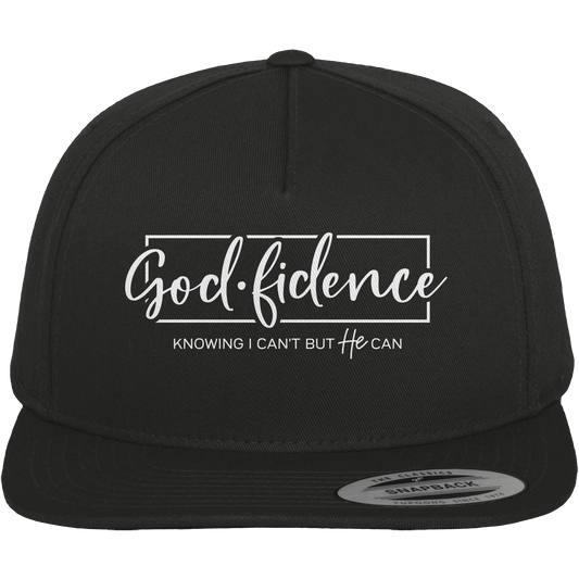 God.fidence – Knowing I can’t but He can | Christliche Kleidung - Premium Snapback - Kappen & Mützen - Black / Green - GfoitMa