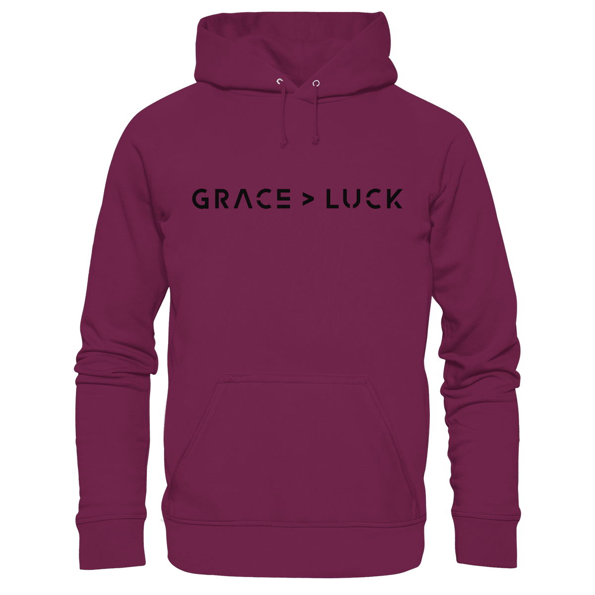 Grace > Luck | Christliches Design über Gottes Gnade - Kids Premium Hoodie - Kids & Babys - Heather Grey (meliert) - GfoitMa