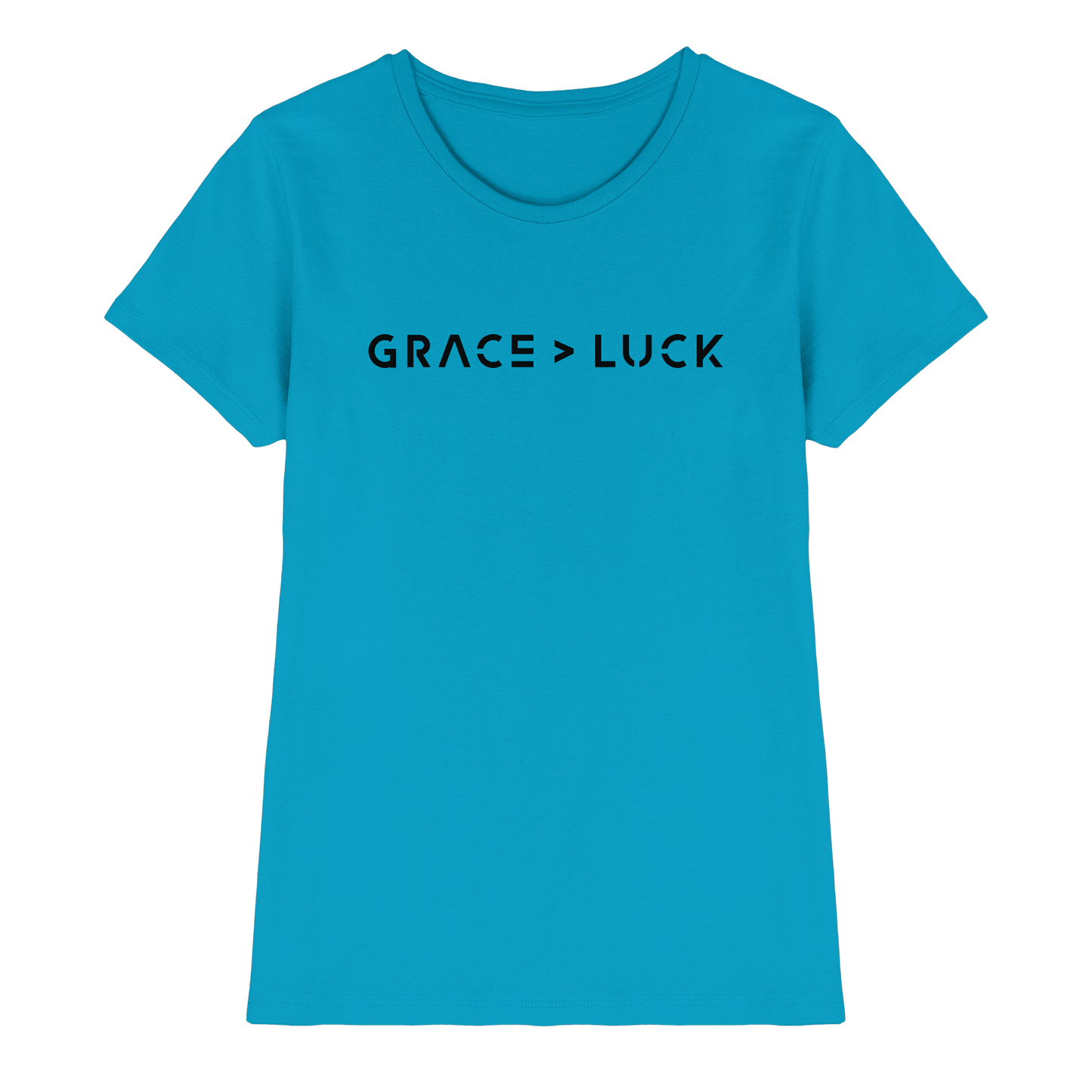 Grace > Luck | Christliches Design über Gottes Gnade - Ladies Premium Shirt - Lady-Shirts - Atoll - GfoitMa