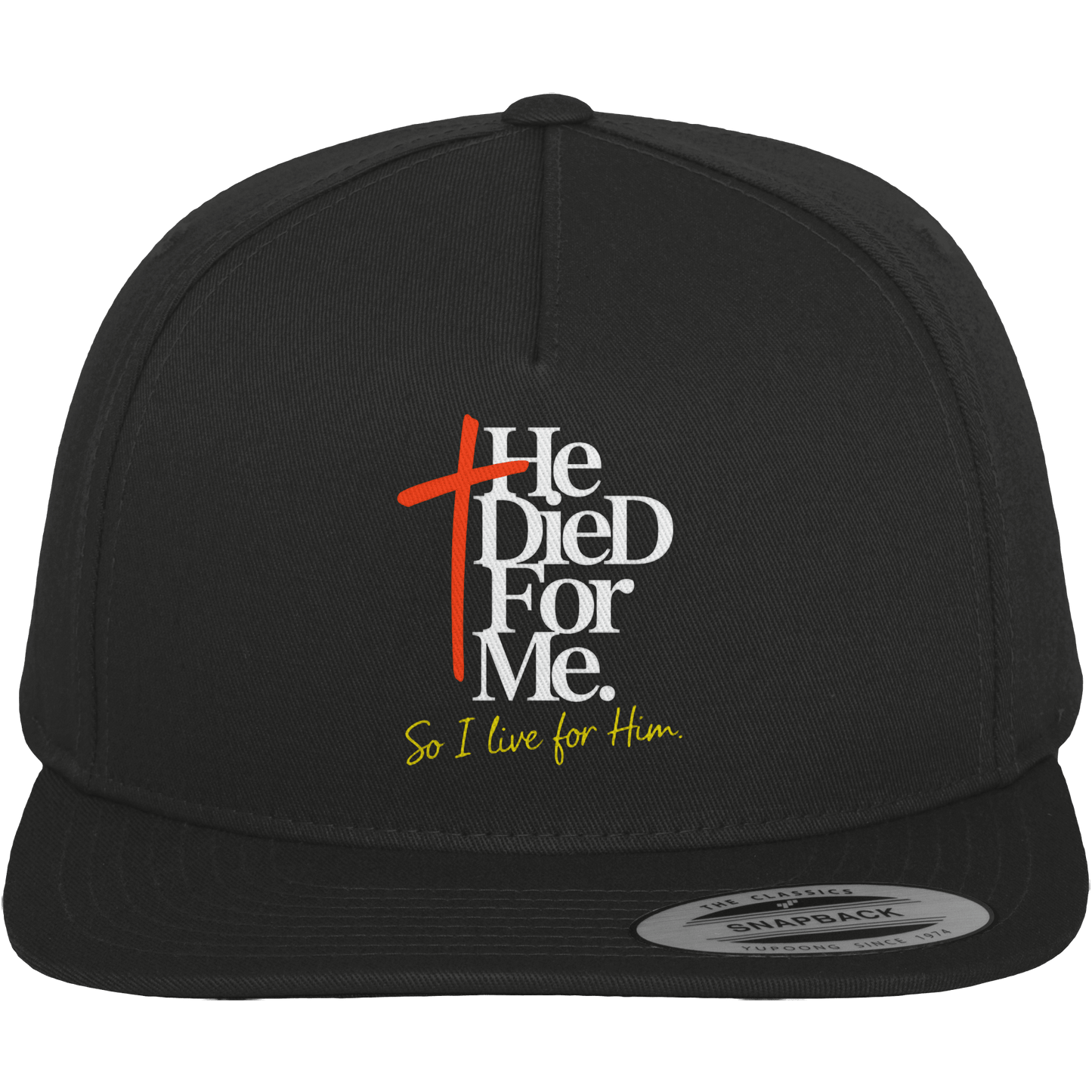 He Died for Me – Christliches Design mit Statement - Premium Snapback - Kappen & Mützen - Black / Green - GfoitMa