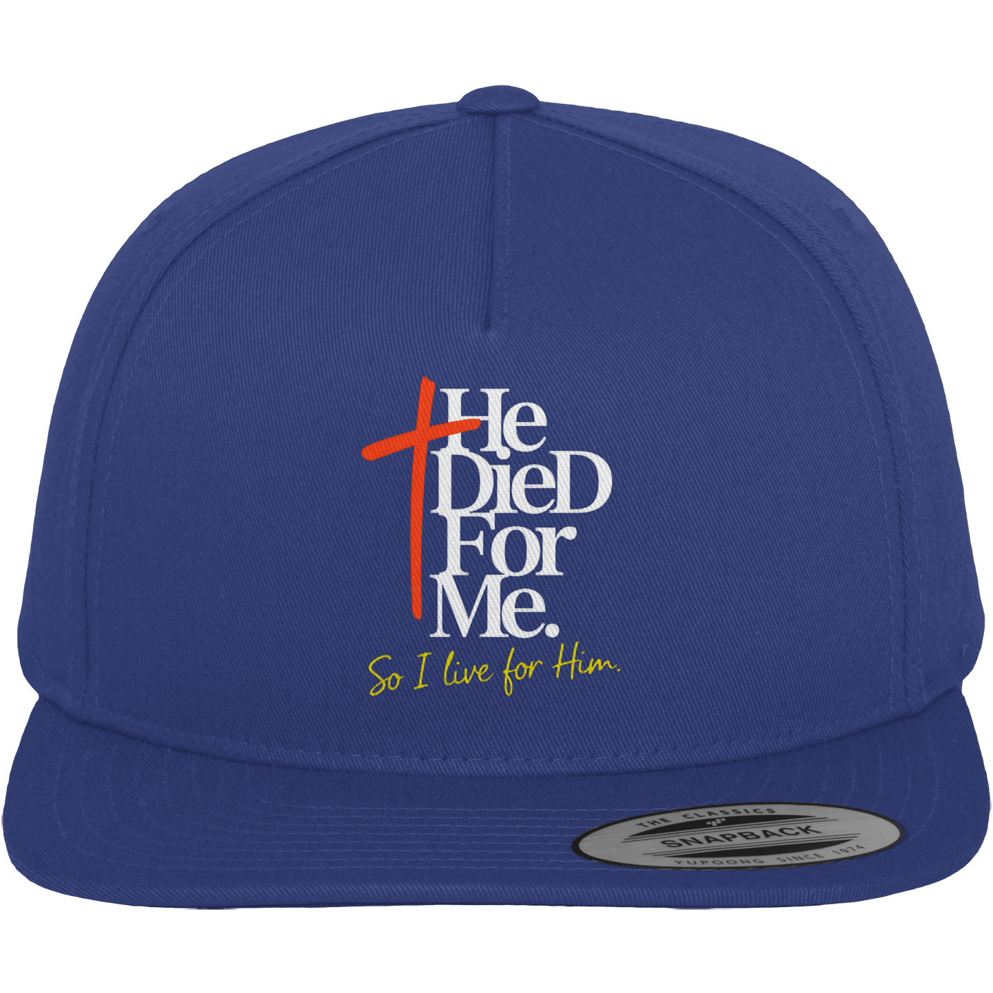 He Died for Me – Christliches Design mit Statement - Premium Snapback - Kappen & Mützen - Royal / Green - GfoitMa
