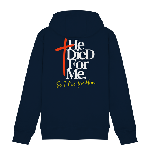 He Died for Me – Christliches Design mit Statement - Zipper - Jacken/ Zipper - Navy - GfoitMa