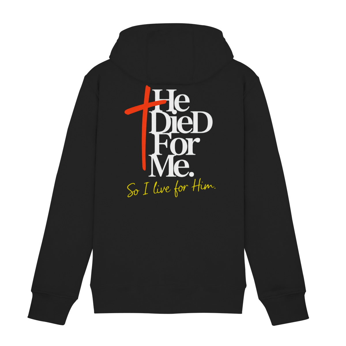 He Died for Me – Christliches Design mit Statement - Zipper - Jacken/ Zipper - Black Pure - GfoitMa