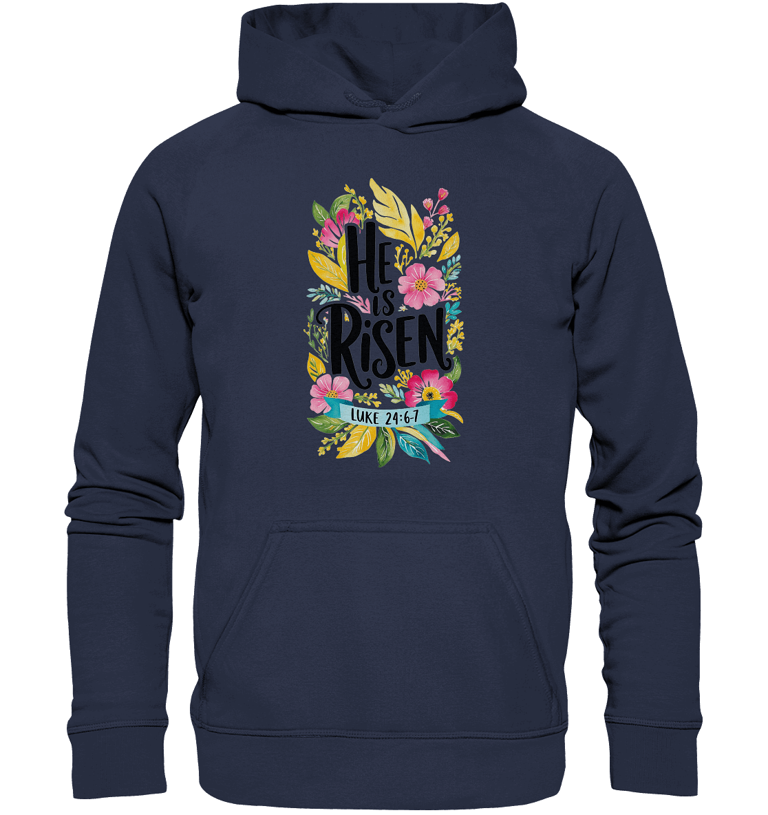 He Is Risen – Die Schönheit der Auferstehung (Vorne) | Christliche Kleidung - Kids Premium Hoodie - Kids & Babys - Deep Navy - GfoitMa