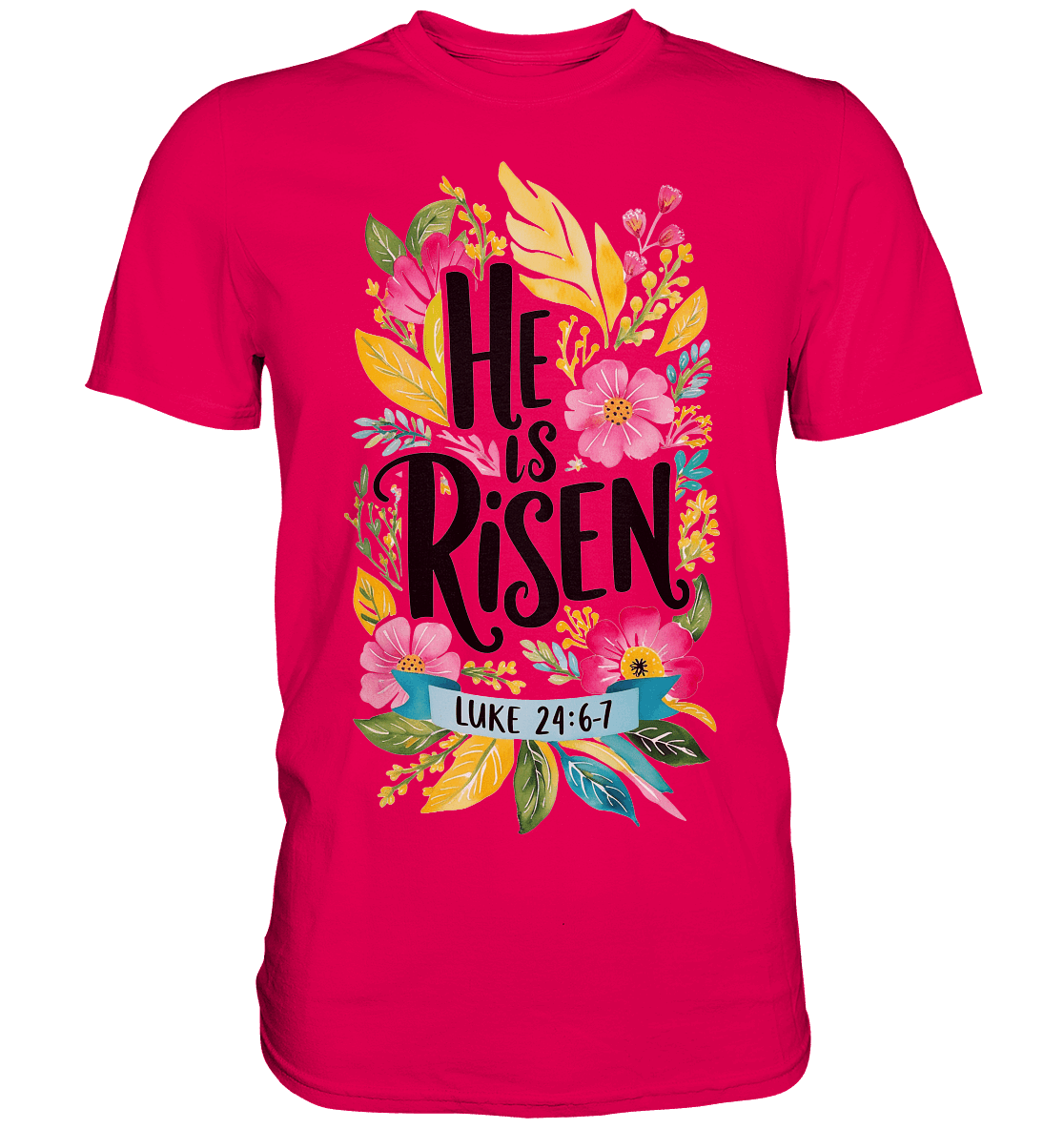 He Is Risen – Die Schönheit der Auferstehung (Vorne) | Christliche Kleidung - Premium Shirt - Unisex-Shirts - Urban Khaki - GfoitMa