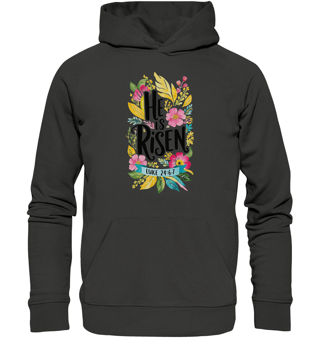 He Is Risen – Die Schönheit der Auferstehung (Vorne) | Christliche Kleidung - Premium Unisex Hoodie - Hoodies - Deep Navy - GfoitMa