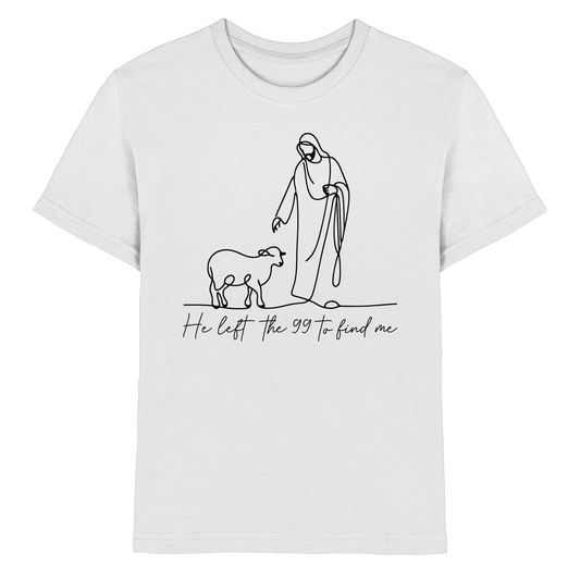 He Left the 99 to Find Me – Kraftvolle Botschaft in minimalistischem Design | Christliche Kleidung - Kids Premium Shirt - Kids & Babys - White - GfoitMa