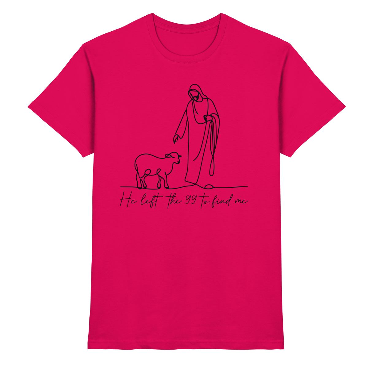 He Left the 99 to Find Me – Kraftvolle Botschaft in minimalistischem Design | Christliche Kleidung - Premium Shirt - Unisex-Shirts - Royal Blue - GfoitMa