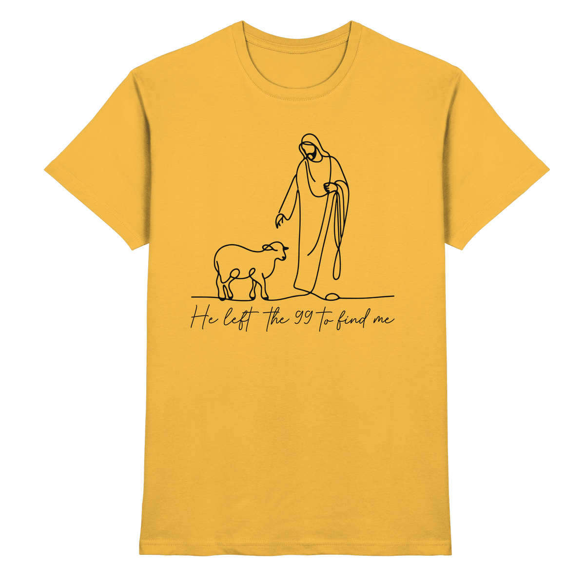 He Left the 99 to Find Me – Kraftvolle Botschaft in minimalistischem Design | Christliche Kleidung - Premium Shirt - Unisex-Shirts - Royal Blue - GfoitMa