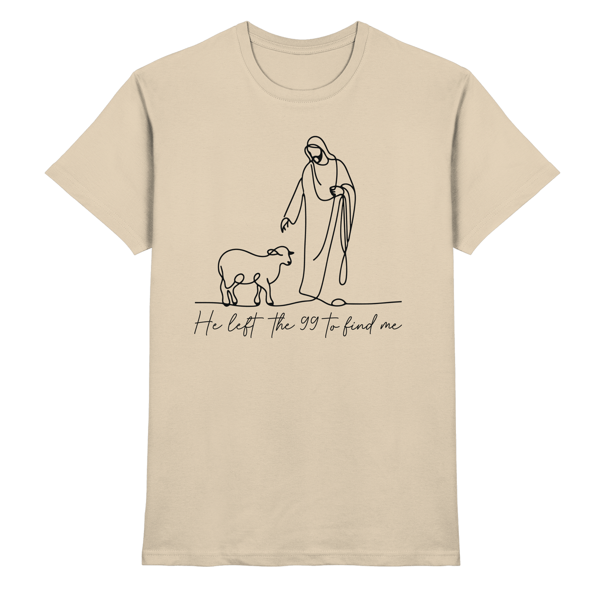 He Left the 99 to Find Me – Kraftvolle Botschaft in minimalistischem Design | Christliche Kleidung - Premium Shirt - Unisex-Shirts - Royal Blue - GfoitMa