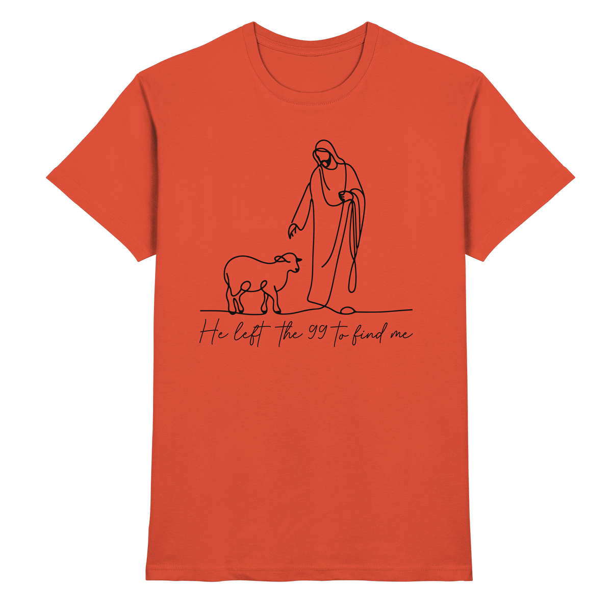 He Left the 99 to Find Me – Kraftvolle Botschaft in minimalistischem Design | Christliche Kleidung - Premium Shirt - Unisex-Shirts - Royal Blue - GfoitMa