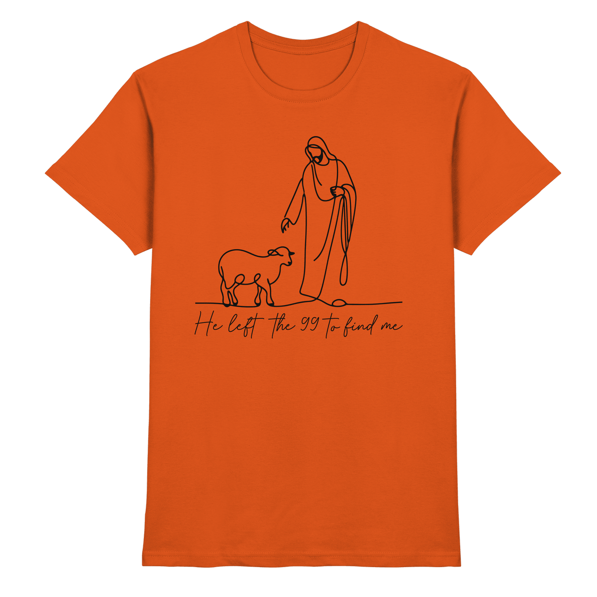 He Left the 99 to Find Me – Kraftvolle Botschaft in minimalistischem Design | Christliche Kleidung - Premium Shirt - Unisex-Shirts - Royal Blue - GfoitMa