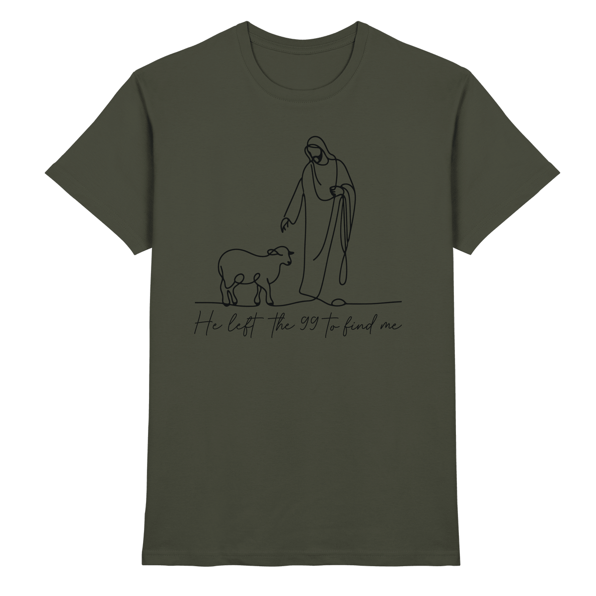 He Left the 99 to Find Me – Kraftvolle Botschaft in minimalistischem Design | Christliche Kleidung - Premium Shirt - Unisex-Shirts - Royal Blue - GfoitMa