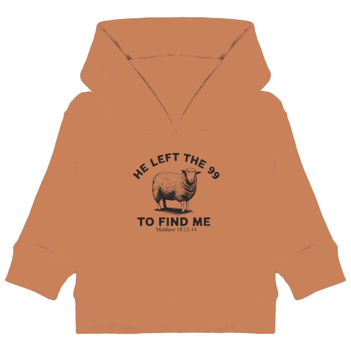 He Left the 99 to Find Me | Persönliches Glaubensbekenntnis - Baby Organic Hoodie - Kids & Babys - Heather Grey - GfoitMa