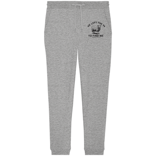 He Left the 99 to Find Me | Persönliches Glaubensbekenntnis - Organic Jogger Pants - Hosen - Heather Grey - GfoitMa