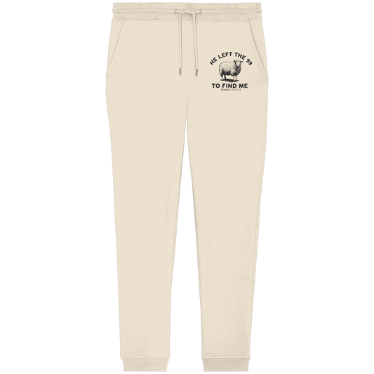 He Left the 99 to Find Me | Persönliches Glaubensbekenntnis - Organic Jogger Pants - Hosen - Natural Raw - GfoitMa