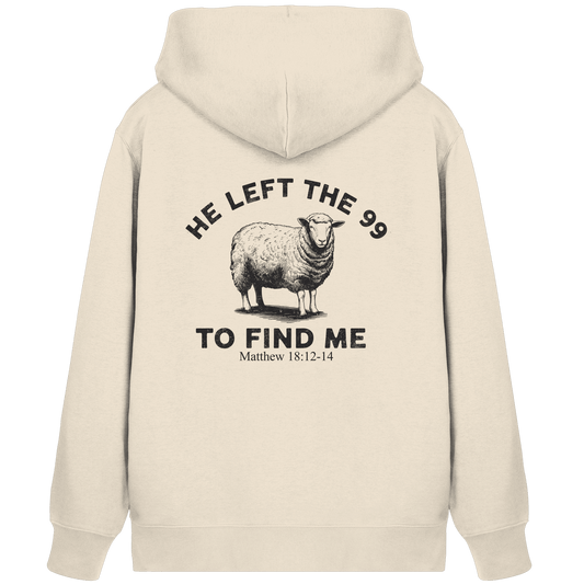 He Left the 99 to Find Me | Persönliches Glaubensbekenntnis - Organic Zipper - Jacken/ Zipper - Natural Raw - GfoitMa