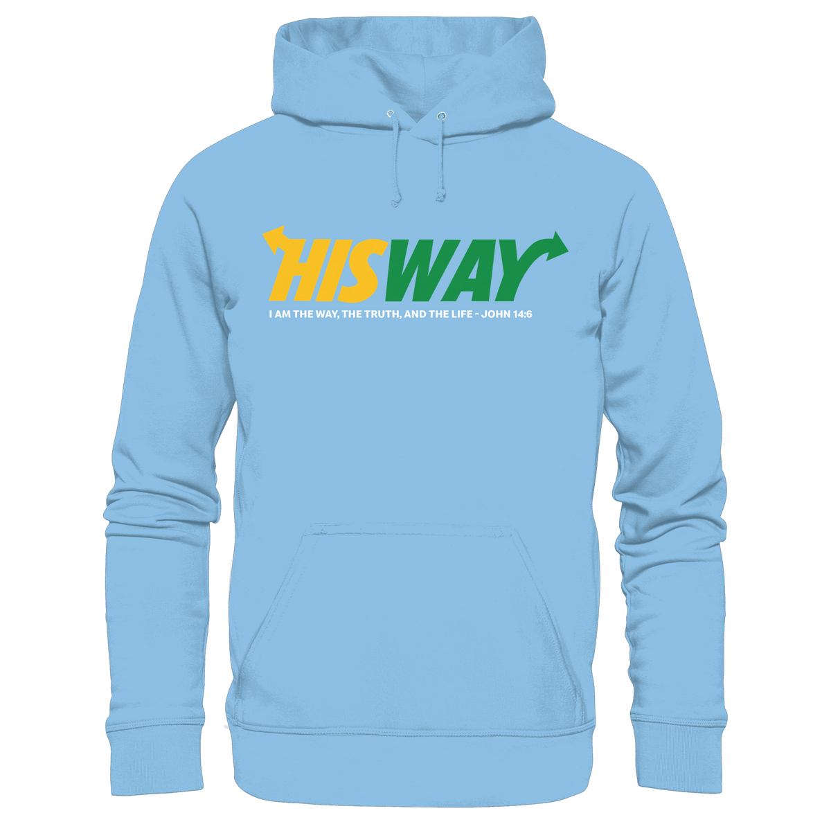 His Way – John 14:6 | Christliches Statement Design mit Johannes 14,6 - Kids Premium Hoodie - Kids & Babys - Sky Blue - GfoitMa