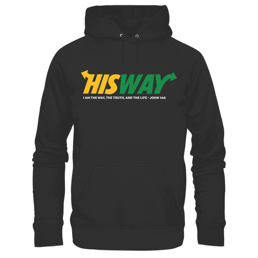 His Way – John 14:6 | Christliches Statement Design mit Johannes 14,6 - Premium Unisex Hoodie - Hoodies - Black - GfoitMa