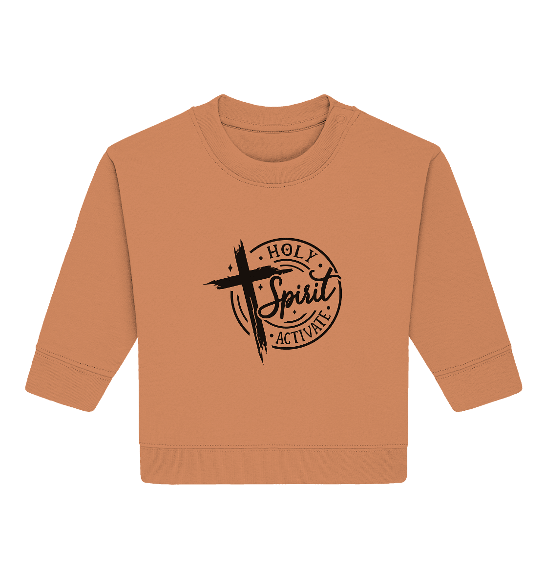 Holy Spirit Activate – Kraft durch den Geist Gottes - Baby Organic Sweatshirt - Kids & Babys - Volcano Stone - GfoitMa