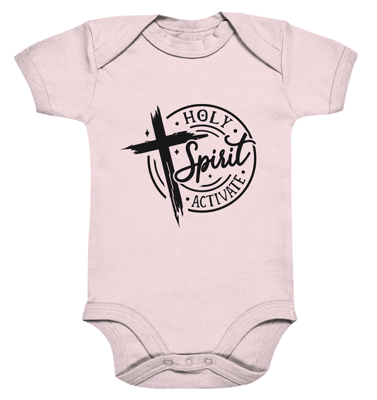 Holy Spirit Activate – Kraft durch den Geist Gottes - Organic Baby Bodysuit - Kids & Babys - Powder Pink - GfoitMa