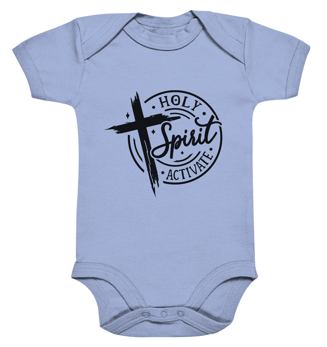 Holy Spirit Activate – Kraft durch den Geist Gottes - Organic Baby Bodysuit - Kids & Babys - Dusty Blue - GfoitMa