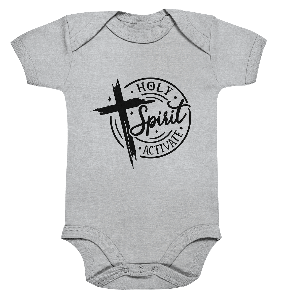 Holy Spirit Activate – Kraft durch den Geist Gottes - Organic Baby Bodysuit - Kids & Babys - Heather Grey - GfoitMa