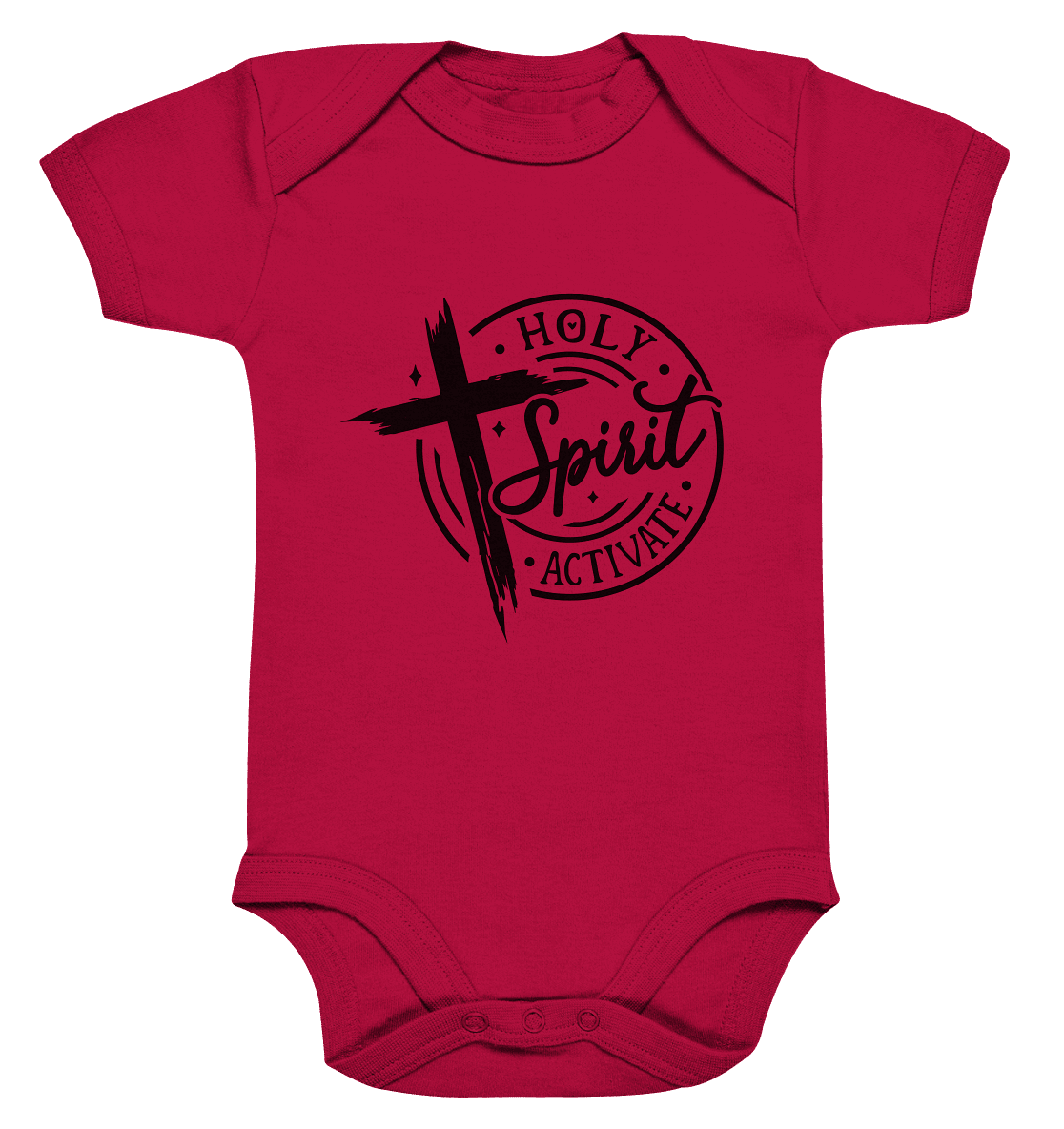 Holy Spirit Activate – Kraft durch den Geist Gottes - Organic Baby Bodysuit - Kids & Babys - Red - GfoitMa