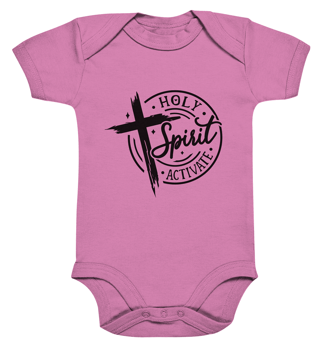 Holy Spirit Activate – Kraft durch den Geist Gottes - Organic Baby Bodysuit - Kids & Babys - Bubble Gum Pink - GfoitMa
