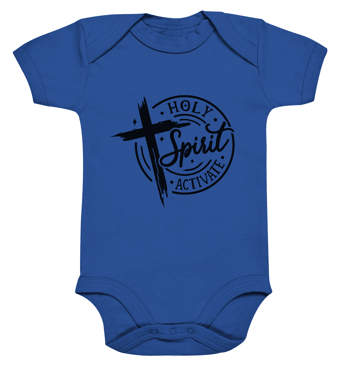 Holy Spirit Activate – Kraft durch den Geist Gottes - Organic Baby Bodysuit - Kids & Babys - Cobalt Blue Organic - GfoitMa