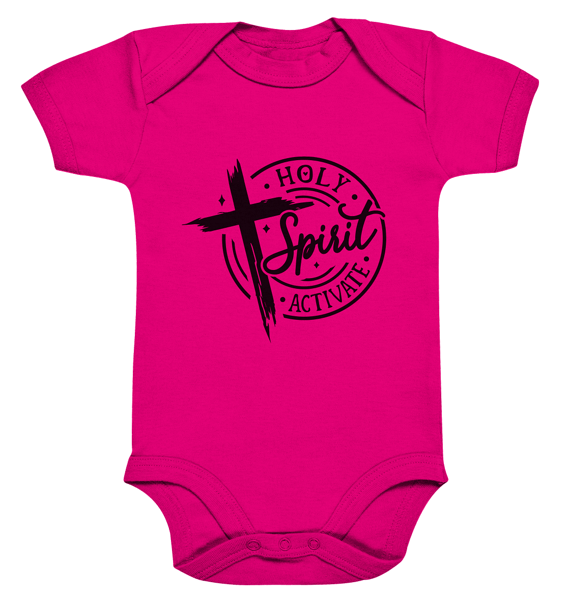 Holy Spirit Activate – Kraft durch den Geist Gottes - Organic Baby Bodysuit - Kids & Babys - Fuchsia Organic - GfoitMa