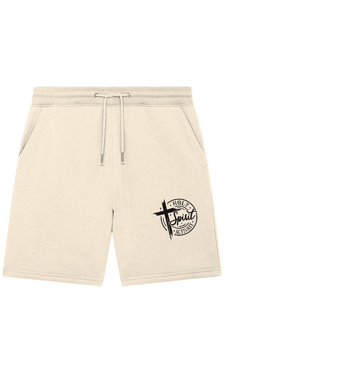 Holy Spirit Activate – Kraft durch den Geist Gottes - Organic Jogger Shorts - Hosen - Natural Raw - GfoitMa