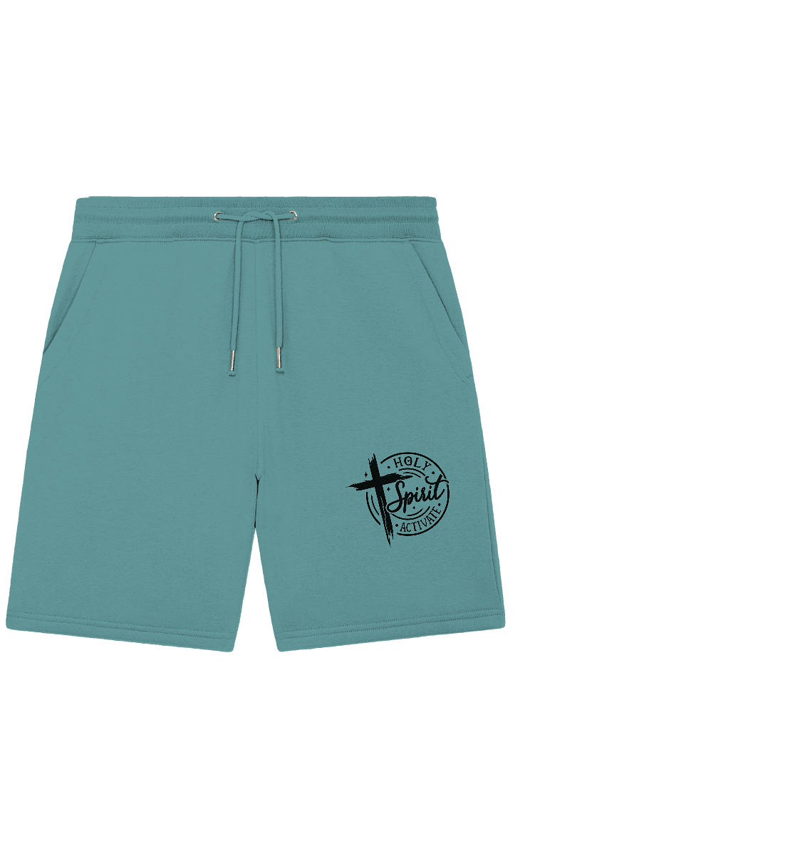 Holy Spirit Activate – Kraft durch den Geist Gottes - Organic Jogger Shorts - Hosen - Teal Monstera - GfoitMa
