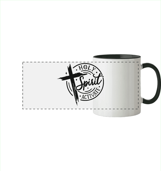 Holy Spirit Activate – Kraft durch den Geist Gottes - Panorama Tasse zweifarbig - Trinkgefäße - Black - GfoitMa