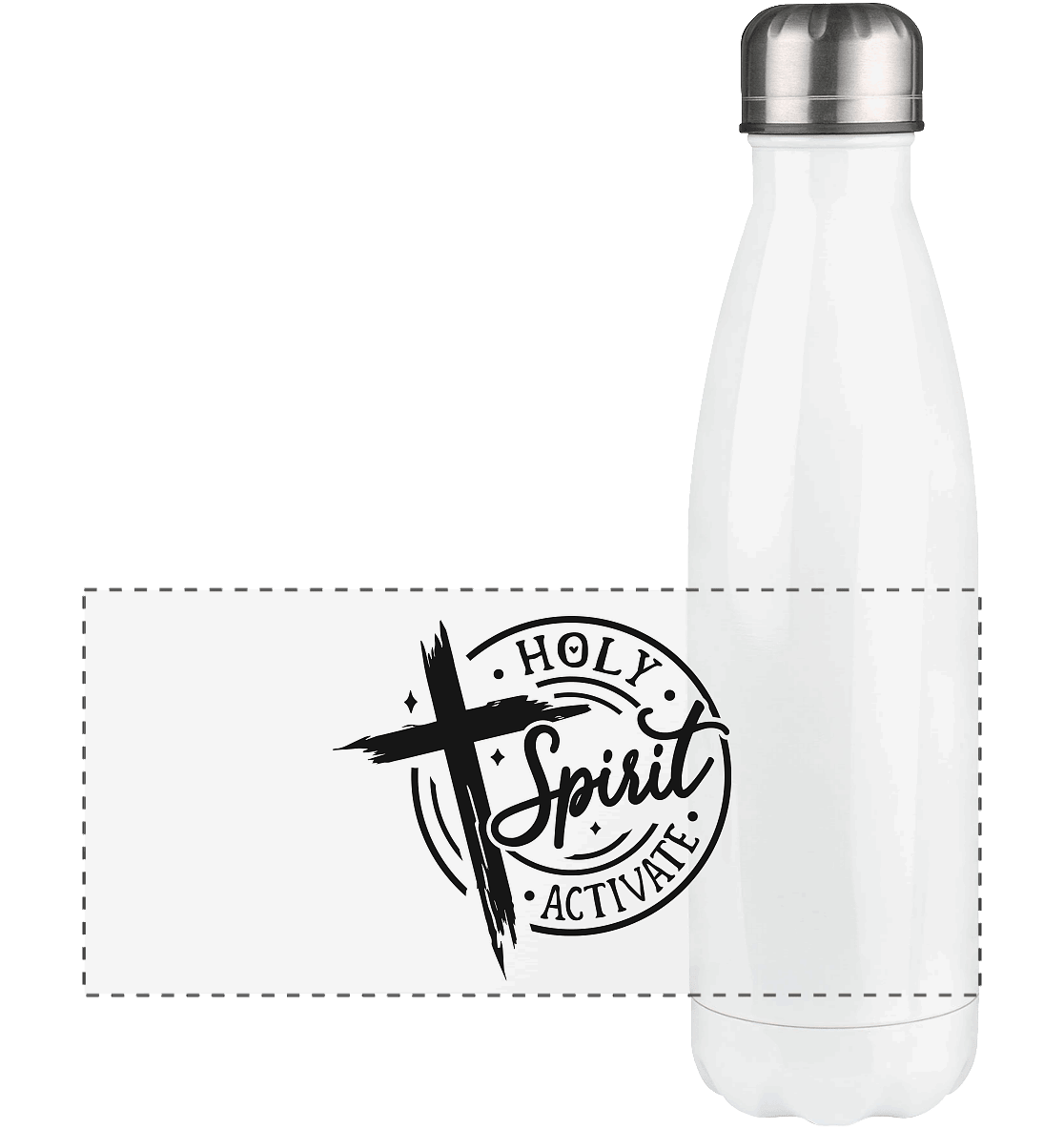 Holy Spirit Activate – Kraft durch den Geist Gottes - Panorama Thermoflasche 500ml - Trinkgefäße - White - GfoitMa