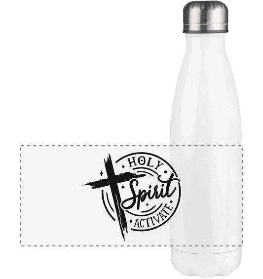 Holy Spirit Activate – Kraft durch den Geist Gottes - Panorama Thermoflasche 500ml - Trinkgefäße - White - GfoitMa