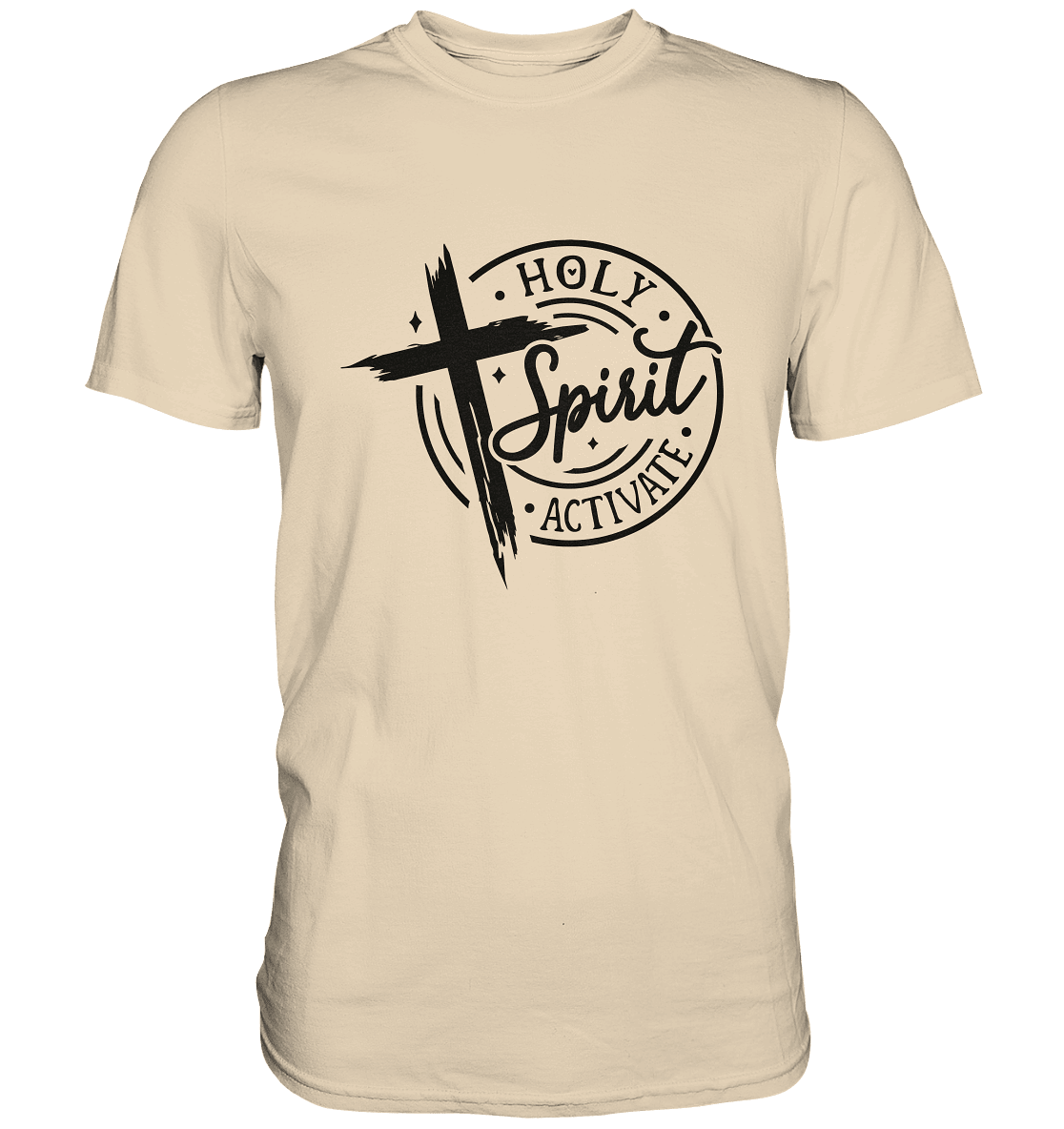 Holy Spirit Activate – Kraft durch den Geist Gottes - Premium Shirt - Unisex-Shirts - Sand - GfoitMa